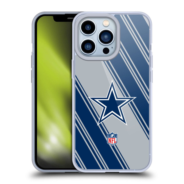 NFL Dallas Cowboys Artwork Stripes Soft Gel Case for Apple iPhone 13 Pro