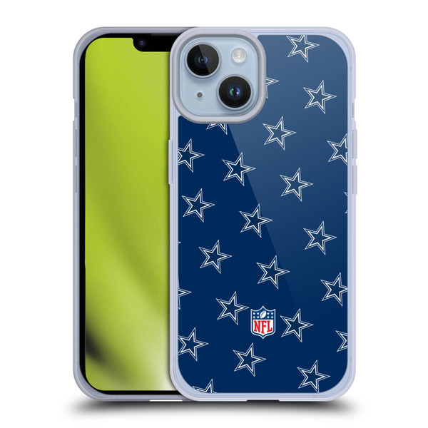 NFL Dallas Cowboys Artwork Patterns Soft Gel Case for Apple iPhone 14