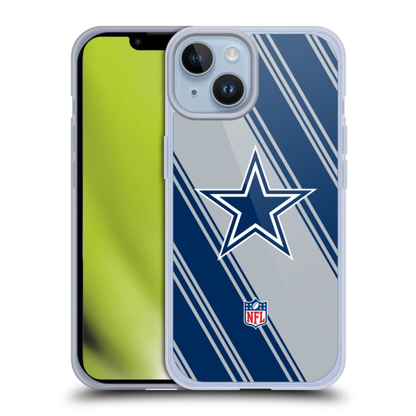 NFL Dallas Cowboys Artwork Stripes Soft Gel Case for Apple iPhone 14