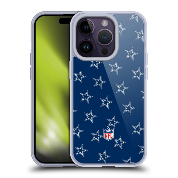 NFL Dallas Cowboys Artwork Patterns Soft Gel Case for Apple iPhone 14 Pro