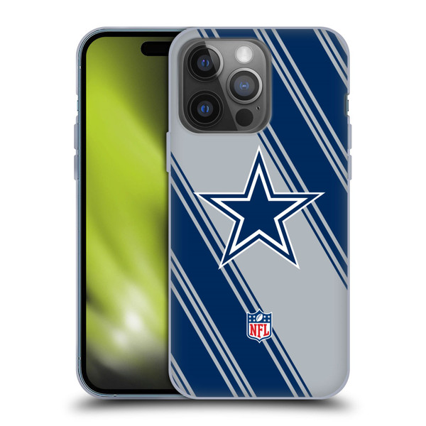 NFL Dallas Cowboys Artwork Stripes Soft Gel Case for Apple iPhone 14 Pro