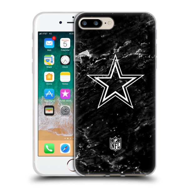 NFL Dallas Cowboys Artwork Marble Soft Gel Case for Apple iPhone 7 Plus / iPhone 8 Plus