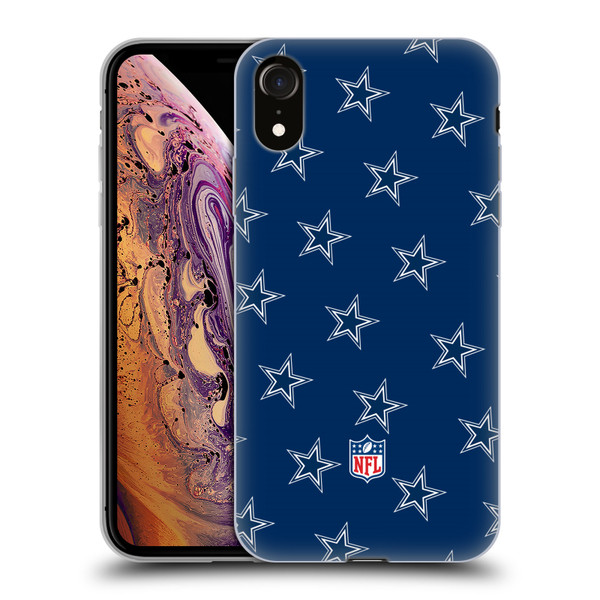 NFL Dallas Cowboys Artwork Patterns Soft Gel Case for Apple iPhone XR