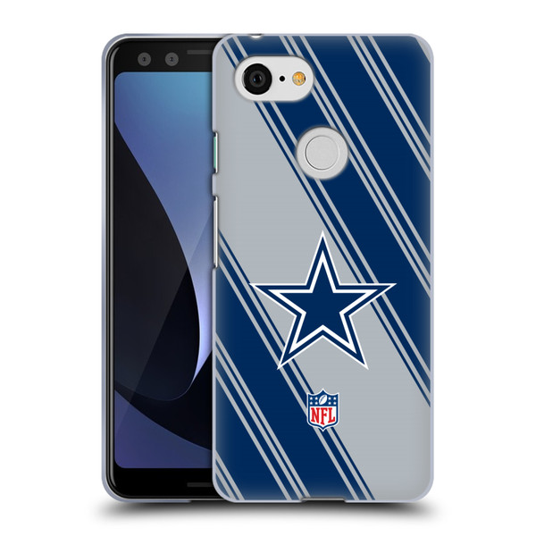 NFL Dallas Cowboys Artwork Stripes Soft Gel Case for Google Pixel 3