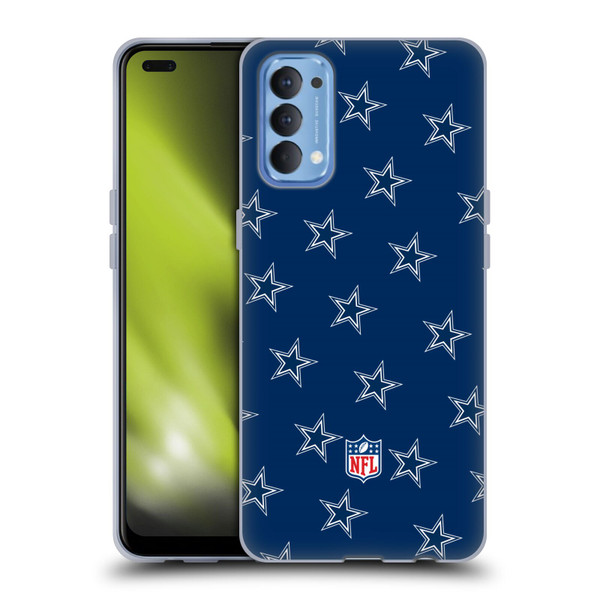 NFL Dallas Cowboys Artwork Patterns Soft Gel Case for OPPO Reno 4 5G