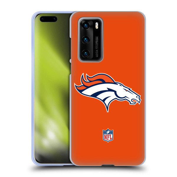 NFL Denver Broncos Logo Plain Soft Gel Case for Huawei P40 5G