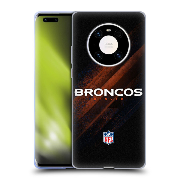 NFL Denver Broncos Logo Blur Soft Gel Case for Huawei Mate 40 Pro 5G
