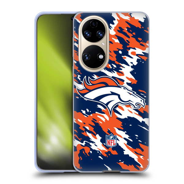 NFL Denver Broncos Logo Camou Soft Gel Case for Huawei P50