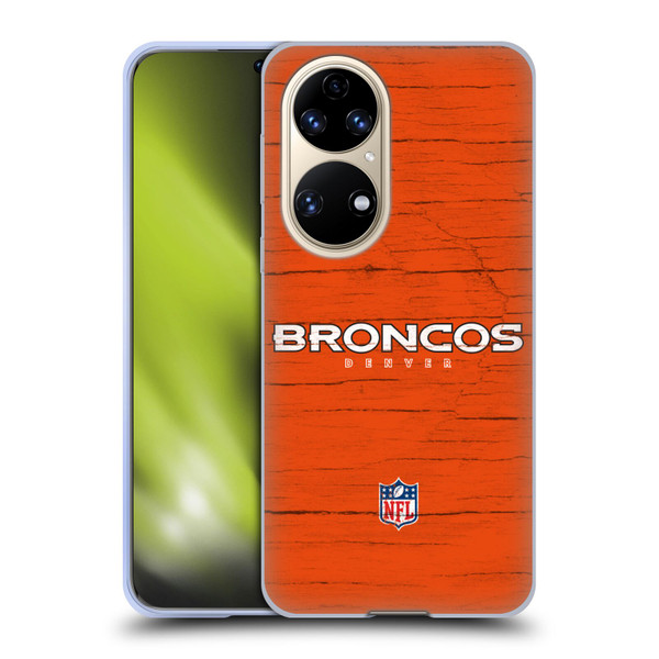 NFL Denver Broncos Logo Distressed Look Soft Gel Case for Huawei P50
