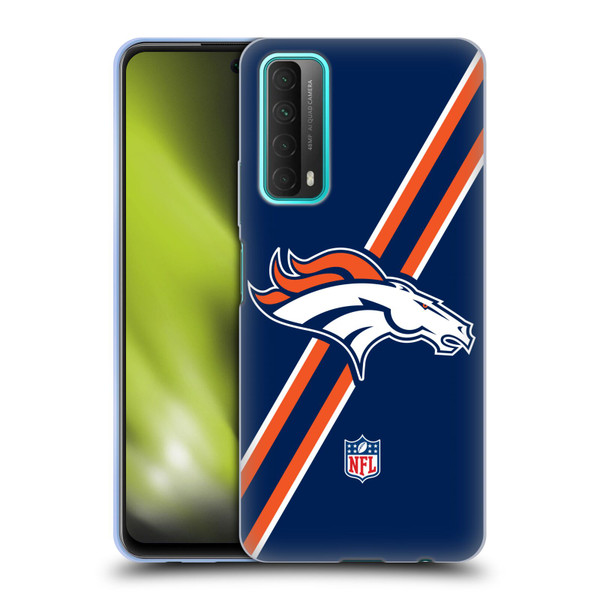 NFL Denver Broncos Logo Stripes Soft Gel Case for Huawei P Smart (2021)
