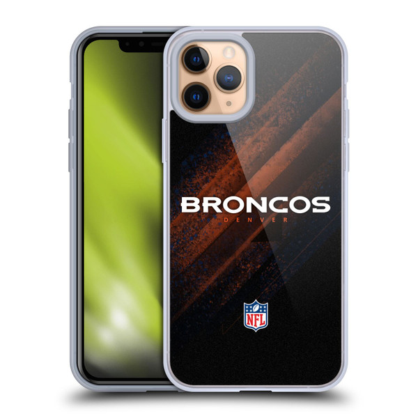 NFL Denver Broncos Logo Blur Soft Gel Case for Apple iPhone 11 Pro