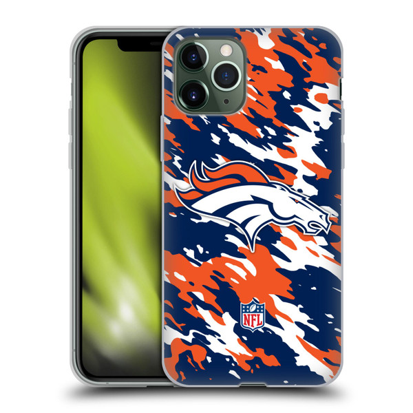 NFL Denver Broncos Logo Camou Soft Gel Case for Apple iPhone 11 Pro