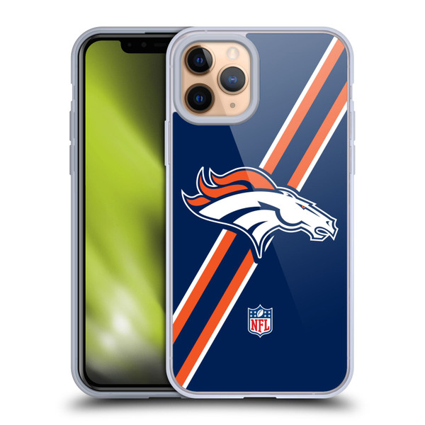 NFL Denver Broncos Logo Stripes Soft Gel Case for Apple iPhone 11 Pro NFL Denver Broncos Logo Stripes Soft Gel Case for Apple iPhone 11 Pro