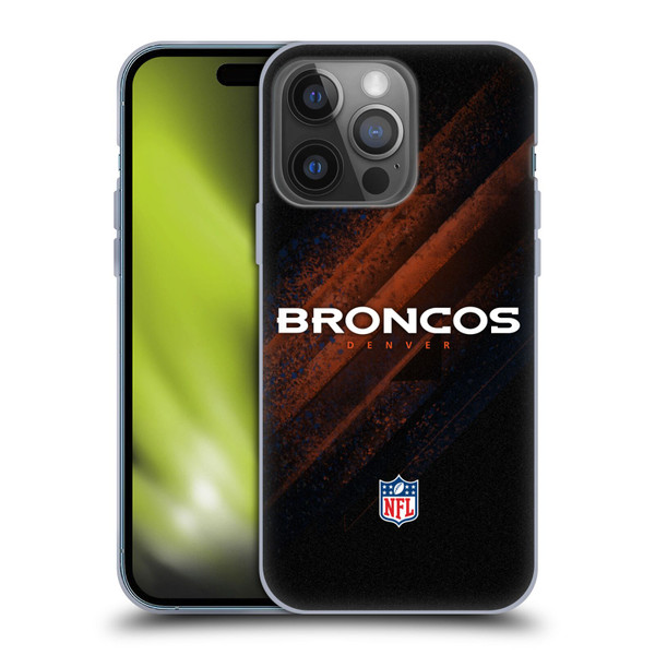 NFL Denver Broncos Logo Blur Soft Gel Case for Apple iPhone 14 Pro