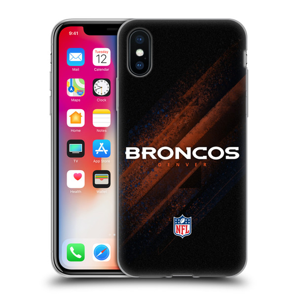 NFL Denver Broncos Logo Blur Soft Gel Case for Apple iPhone X / iPhone XS