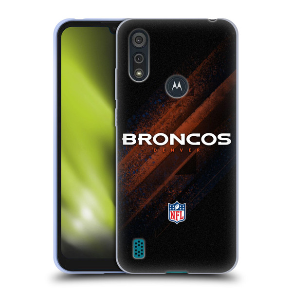 NFL Denver Broncos Logo Blur Soft Gel Case for Motorola Moto E6s (2020)