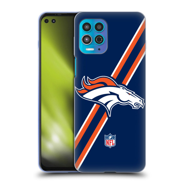 NFL Denver Broncos Logo Stripes Soft Gel Case for Motorola Moto G100