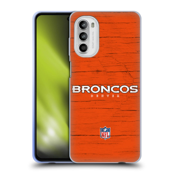 NFL Denver Broncos Logo Distressed Look Soft Gel Case for Motorola Moto G52