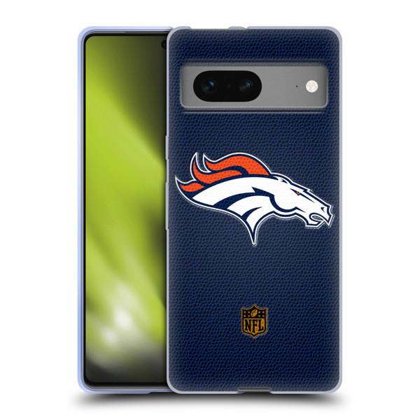 NFL Denver Broncos Logo Football Soft Gel Case for Google Pixel 7