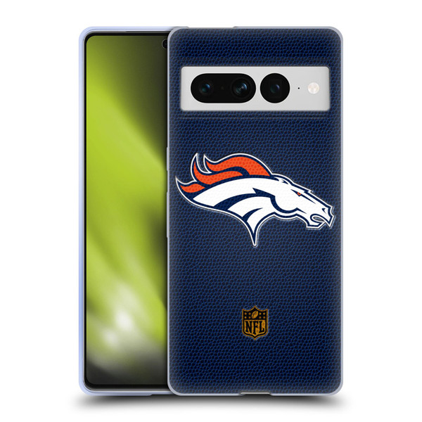 NFL Denver Broncos Logo Football Soft Gel Case for Google Pixel 7 Pro