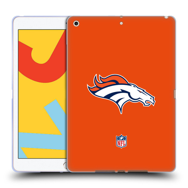 NFL Denver Broncos Logo Plain Soft Gel Case for Apple iPad 10.2 2019/2020/2021