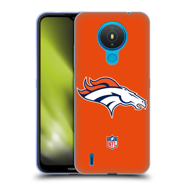 NFL Denver Broncos Logo Plain Soft Gel Case for Nokia 1.4