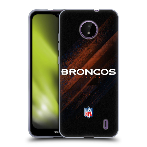 NFL Denver Broncos Logo Blur Soft Gel Case for Nokia C10 / C20