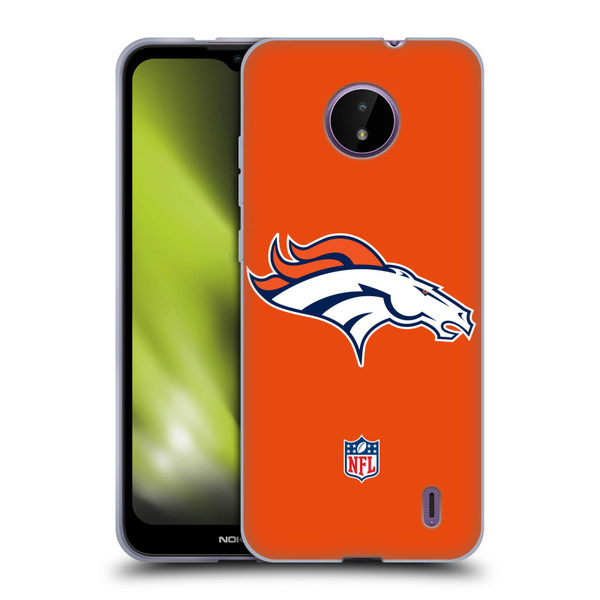 NFL Denver Broncos Logo Plain Soft Gel Case for Nokia C10 / C20