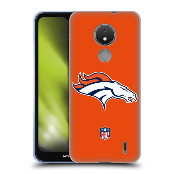 NFL Denver Broncos Logo Plain Soft Gel Case for Nokia C21