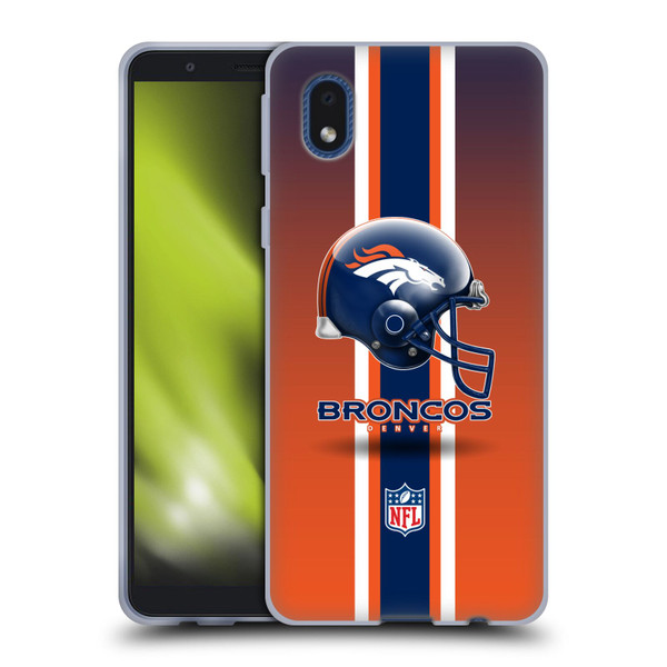 NFL Denver Broncos Logo Helmet Soft Gel Case for Samsung Galaxy A01 Core (2020)