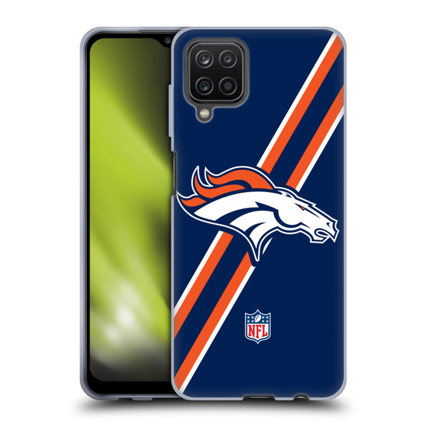 NFL Denver Broncos Logo Stripes Soft Gel Case for Samsung Galaxy A12 (2020)