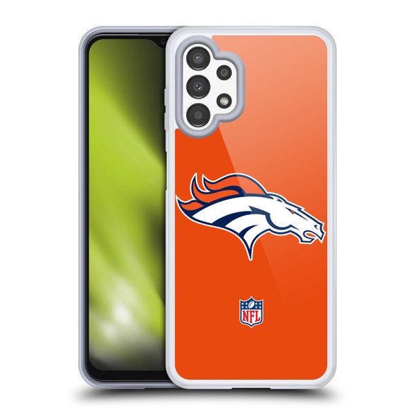 NFL Denver Broncos Logo Plain Soft Gel Case for Samsung Galaxy A13 (2022)