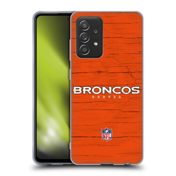 NFL Denver Broncos Logo Distressed Look Soft Gel Case for Samsung Galaxy A52 / A52s / 5G (2021)