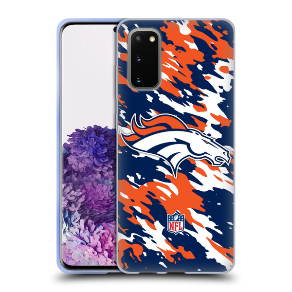 NFL Denver Broncos Logo Camou Soft Gel Case for Samsung Galaxy S20 / S20 5G