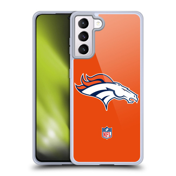 NFL Denver Broncos Logo Plain Soft Gel Case for Samsung Galaxy S21+ 5G