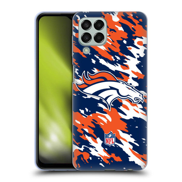 NFL Denver Broncos Logo Camou Soft Gel Case for Samsung Galaxy M33 (2022)