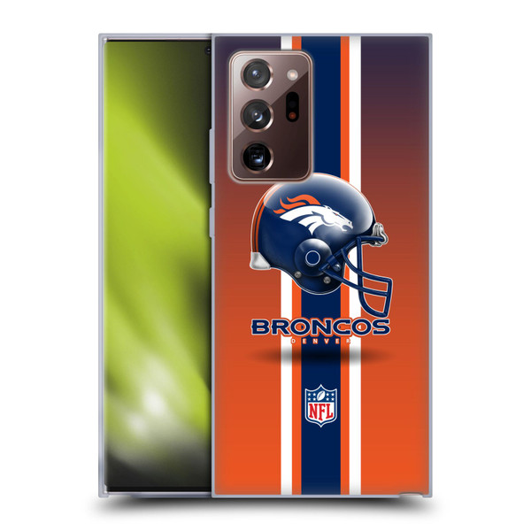 NFL Denver Broncos Logo Helmet Soft Gel Case for Samsung Galaxy Note20 Ultra / 5G
