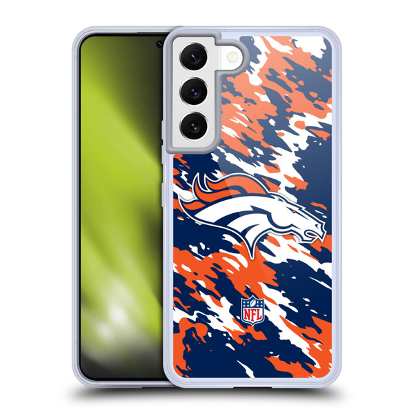 NFL Denver Broncos Logo Camou Soft Gel Case for Samsung Galaxy S22 5G