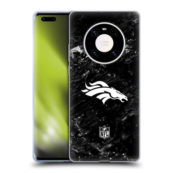 NFL Denver Broncos Artwork Marble Soft Gel Case for Huawei Mate 40 Pro 5G
