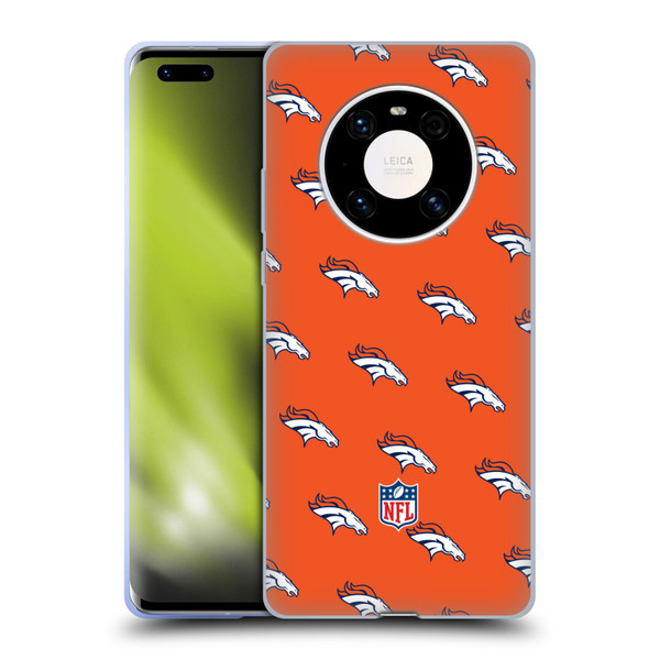 NFL Denver Broncos Artwork Patterns Soft Gel Case for Huawei Mate 40 Pro 5G