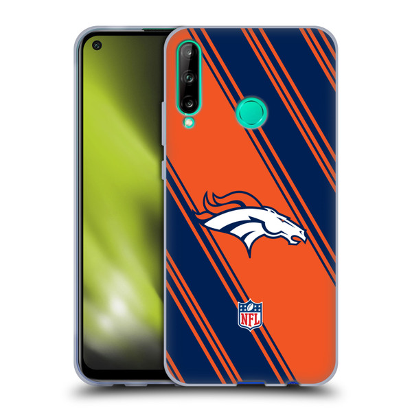 NFL Denver Broncos Artwork Stripes Soft Gel Case for Huawei P40 lite E