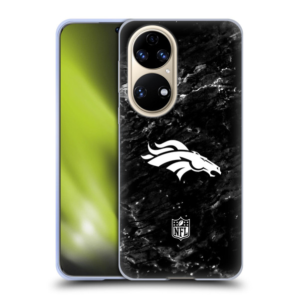NFL Denver Broncos Artwork Marble Soft Gel Case for Huawei P50
