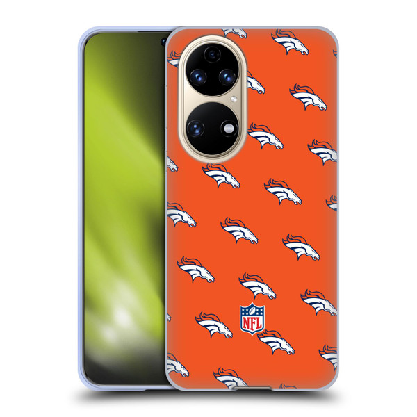 NFL Denver Broncos Artwork Patterns Soft Gel Case for Huawei P50