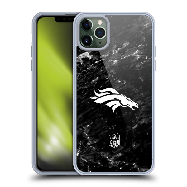 NFL Denver Broncos Artwork Marble Soft Gel Case for Apple iPhone 11 Pro Max