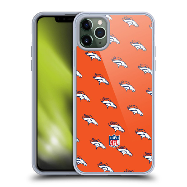 NFL Denver Broncos Artwork Patterns Soft Gel Case for Apple iPhone 11 Pro Max