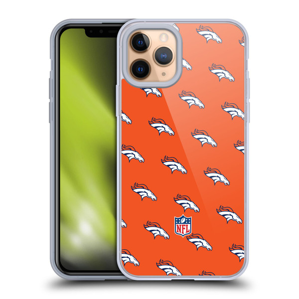 NFL Denver Broncos Artwork Patterns Soft Gel Case for Apple iPhone 11 Pro