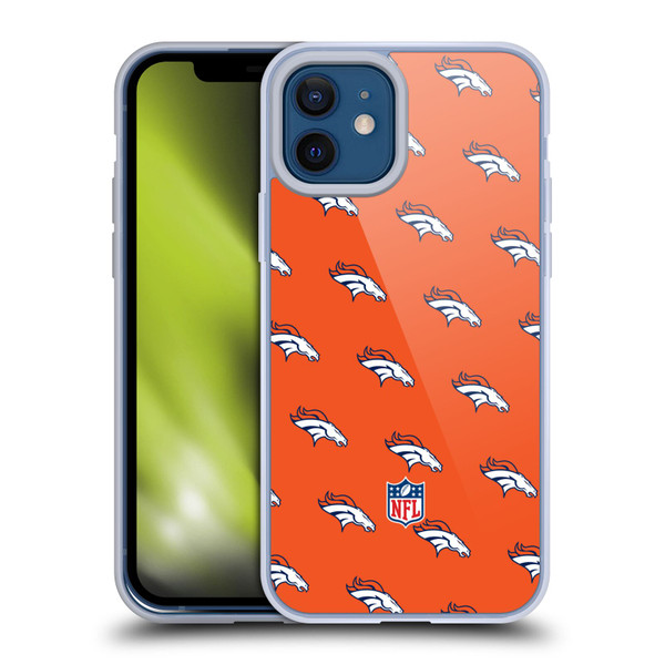 NFL Denver Broncos Artwork Patterns Soft Gel Case for Apple iPhone 12 / iPhone 12 Pro