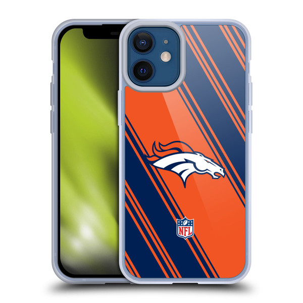 NFL Denver Broncos Artwork Stripes Soft Gel Case for Apple iPhone 12 Mini