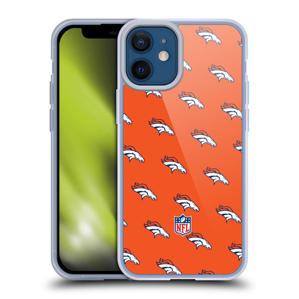 NFL Denver Broncos Artwork Patterns Soft Gel Case for Apple iPhone 12 Mini