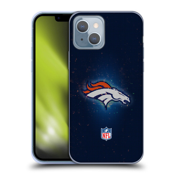 NFL Denver Broncos Artwork LED Soft Gel Case for Apple iPhone 14